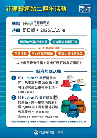 花蓮轉運站轉運市集 12／14熱鬧登場