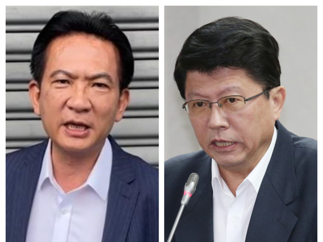 财划法修订案三读通过，引爆谢龙介(右)与林俊宪(左)隔空交锋。(合成图/资料照片)