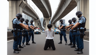 便利商店外持刀刺傷前女友 日男逃逸遭圍捕墜高架橋亡