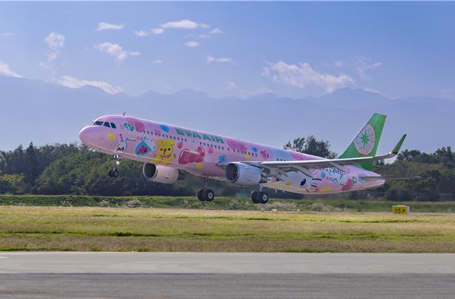 长荣航空Hello Kitty粉萌机将于明年1月22日至2月28日，期间限定快闪高雄－香港航线。（长荣航空提供／蔡明亘台北传真）