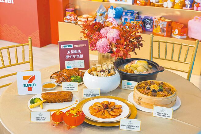 7-ELEVEN首度携手6大星级饭店推出五星饭店梦幻年菜套组。（统一超商提供／吴静君台北传真）