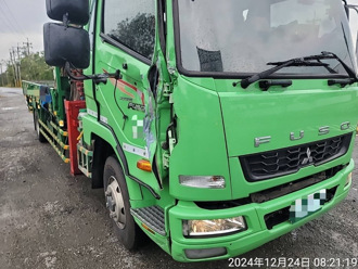 國道3和美段追撞驚魂 大貨車未保車距釀3車追撞