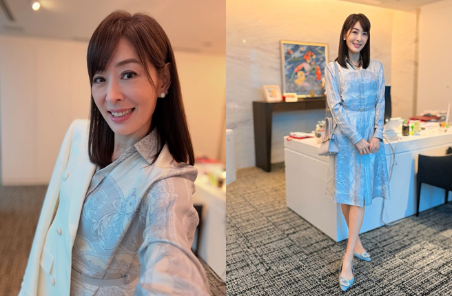 贾永婕分享昨二度进立院质询穿搭。（图／翻摄自贾永婕的跑跳人生脸书）