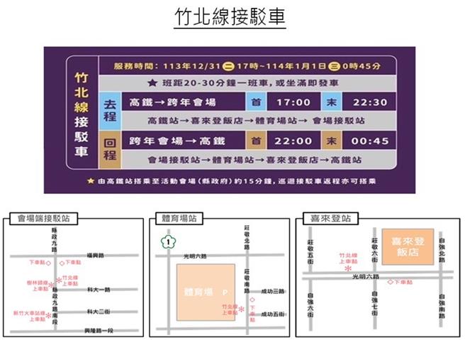 （圖4）竹北線接駁車（竹北分局提供／邱立雅竹縣傳真）