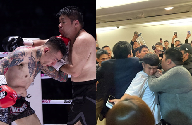 蹦板、统神21日拳击赛，赛后场外爆衝突。（图／锴睿国际提供、中天新闻网）