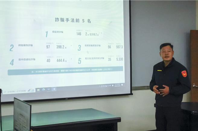 头份分局长林进旺表示，在11月份的打诈专案中，头份分局团队发挥高度合作，取得第一名的成绩。全年打诈成效显着，相较去年同期，诈骗金额有所下降，显示民眾的防诈意识明显提升。（吕丽甄摄）