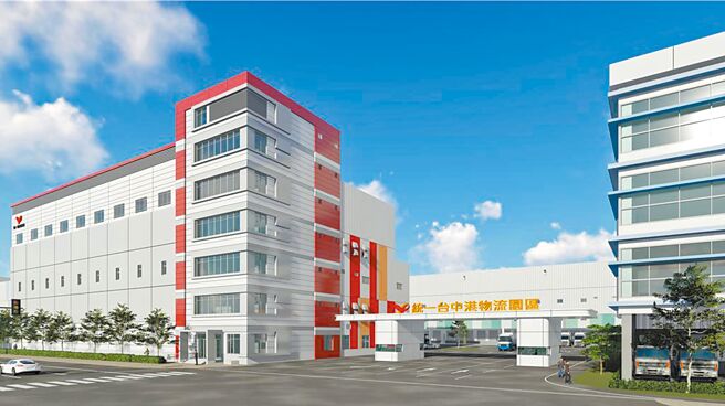 统一台中港物流园区捷盟物流中心栋上梁，2026年启用。图／李丽满