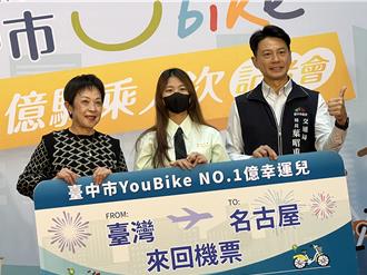 台中Youbike「第1亿位」幸运儿出炉 女高中生获日本双人机票
