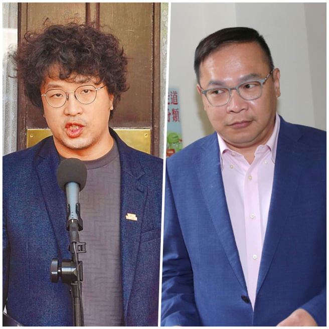 20日立院衝突，媒體人謝寒冰曾點名直言，最沒戰力的就是王義川(右)跟沈伯洋(左)。（合成圖／示意圖／資料照）