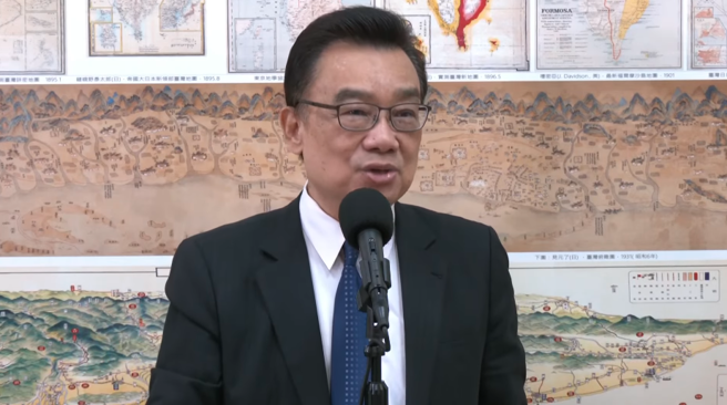 民眾党立委林国成26日在立法院受访。（截自中时新闻网直播）