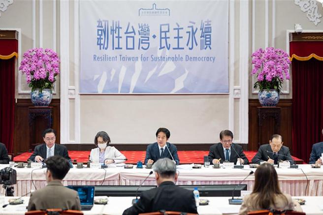 總統賴清德26 日主持全社會防衛韌性委員會第2次委員會議。圖／總統府提供