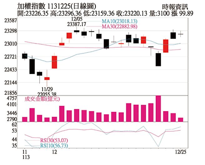 加權指數1131225(日線圖)