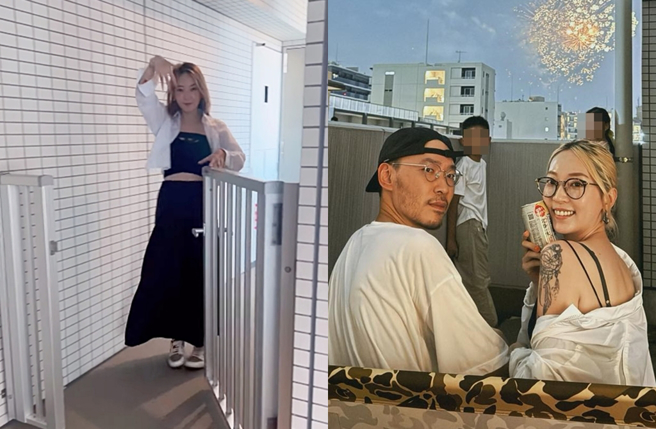 翁馨仪在东京的新家可以看到烟火。（图／翻摄自hsinyiwong IG）