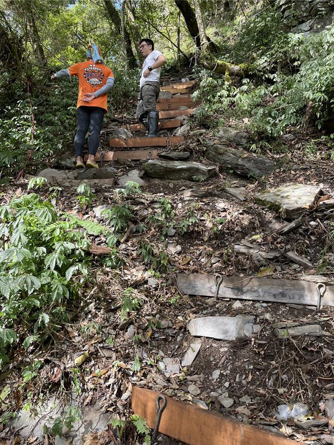 北大武山登山步道连续受到颱风侵袭，多处坍方，目前修復完成，明年元旦重新开放。（林保屏东分署提供／罗琦文屏东传真）