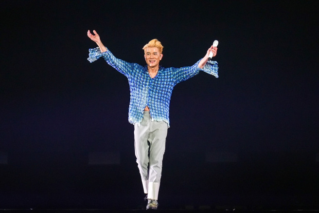 郭富城27日台北小巨蛋演唱会，现场热歌劲舞，歌迷嗨翻。（罗永铭摄）