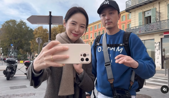 天心和韩国老公金英敏。（图／翻摄自skyheart1111 IG）