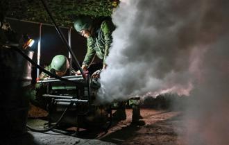 33群煙幕營作戰計畫演練 模擬以煙幕遲滯敵軍行動