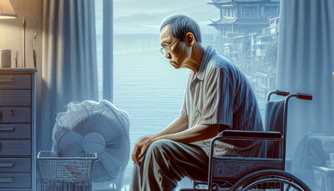 讨月给2.9万元扶养费，50岁中风男 惨了！孩子根本不想理他。（示意图、与本案无关／AI生成）