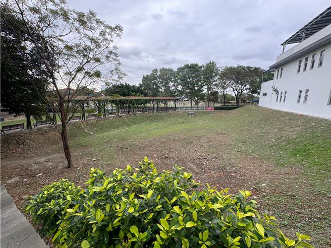 桃园市芦竹区光明河滨公园多年来作为滞洪池使用，民眾认为可以加强活化空间，芦竹区公所预计于明年向市府提出申请并施工。（姜霏摄）