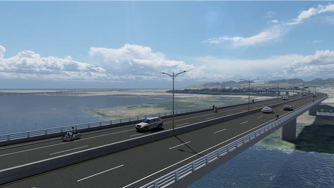 地方期盼逾10年的大肚和美桥自2023年开工，台中市建设局长陈大田30日前往视察工程进度表示，目前工程顺利，进度将近60％，预计2026年8月顺利通车。（中市府提供／潘虹恩台中传真）