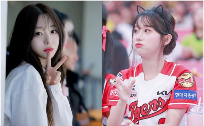 李珠珢(右)在啦啦队女王的票选活动夺第二名，第一名由啦啦队新人权熙媛（暂译）拿下。（图／翻摄自李珠珢、权熙媛IG）