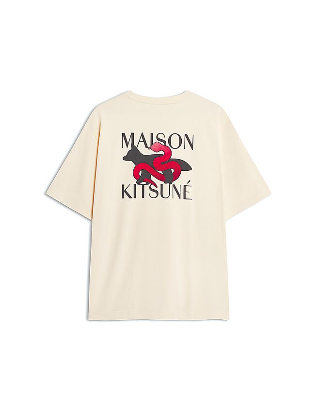 Maison Kitsune大理石白蛇年暗影狐狸寬鬆短上衣，售價5000元。（Maison Kitsune提供）