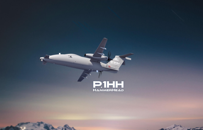 比雅久航太锤头无人机（P.1HH HammerHead ）为中空长航时（MALE）机种，具备多种能力。（比雅久航太）