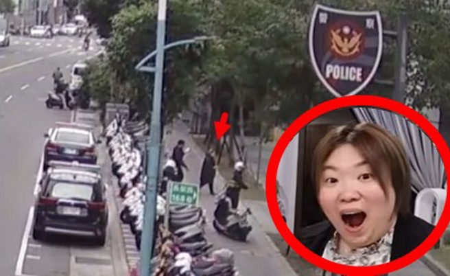 萝拉被警方带回派出所侦办。（翻摄画面／中时资料照）