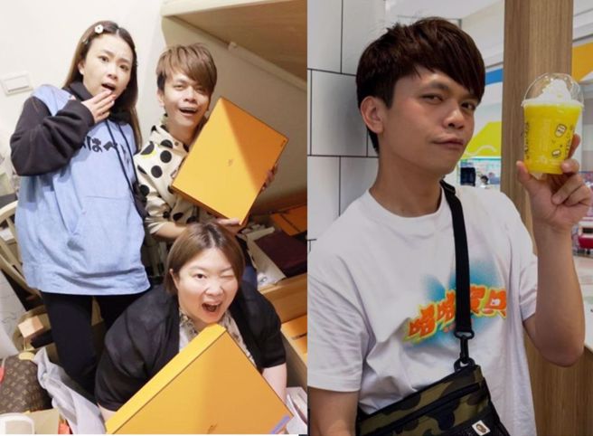 蔡阿嘎抓到前员工萝拉(左图前)以AB合约侵吞公款，不法获利1000多万。（图／翻摄自蔡阿嘎IG）