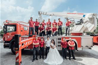 拍檔變伴侶！八德消防員與救護義消喜結連理