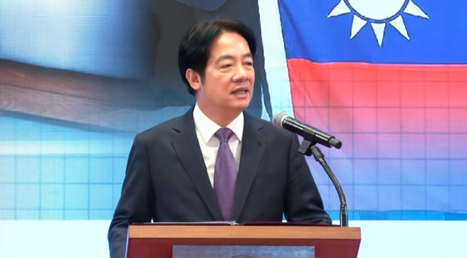 总统赖清德1日在总统府发表2025年新年谈话。(截自中时新闻网直播)