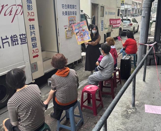 圖為民眾至社區接受癌症篩檢。（高雄鼓山區衛生所提供／紀爰高雄傳真）