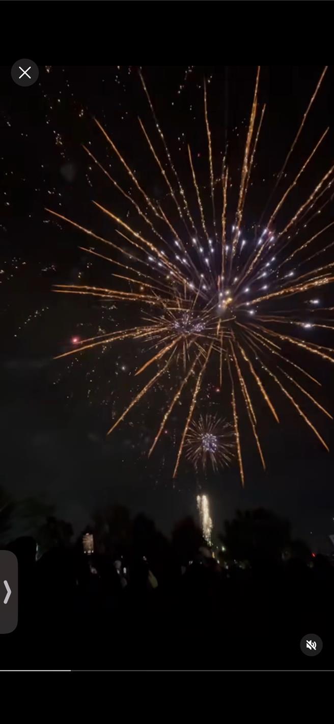 台中跨年晚会烟火秀传出落焰伤人事件。（摘自黄守达社群）