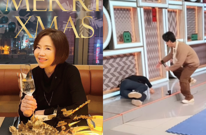 于美人录影跌倒「重摔发出声响」，吴宗宪也吓坏现况曝。（图／脸书 于美人、IG@yumeiren2024）