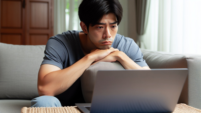 男子使用女友的电脑，因为LINE没登出，发现女友跟前任去泡温泉跨年，还吃了事前药。（示意图、与本案无关／AI生成）