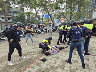 中和警防搶演練出動空拍機 科技辦案打擊犯罪快狠準