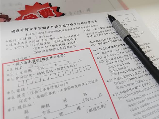 卫福部今年扩大癌症筛检对象，但有医师反映，今年度抹片筛检单竟新增「採检人员身分证字号」栏位，认为有侵犯个资的疑虑。（示意图／王家瑜摄）