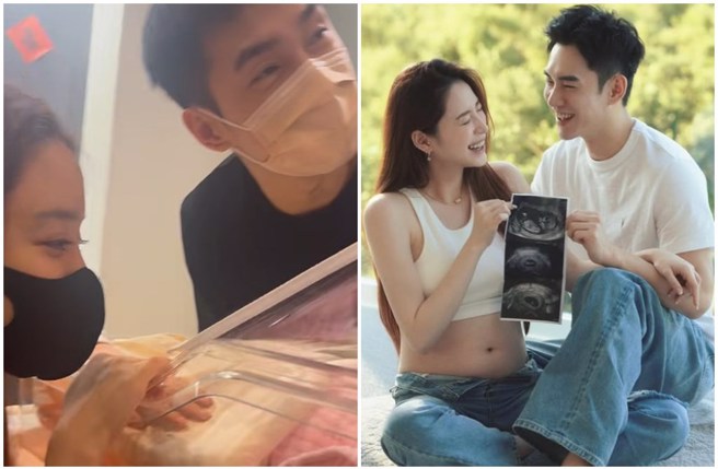 张书豪及欧阳妮妮儿子正脸首度曝光。（图／傅娟小红书、niniouyang ig）