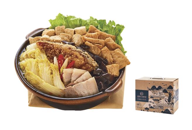 統一時代百貨台北店推林聰明砂鍋魚頭「魚肉禮盒」，預購價569元。（統一時代百貨提供／朱世凱台北傳真）