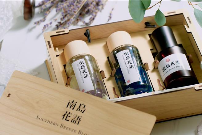 台南晶英「南岛花语」精装礼盒，选择废木材与植物纤维再制的绿色材料制作，贯彻饭店资源零浪费的永续理念。（台南晶英酒店提供）