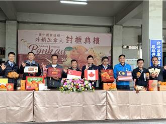 台中椪柑封櫃啟運加拿大 外銷北美突破82公噸