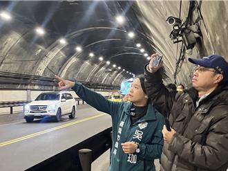 自強隧道牆面斑駁髒亂觀感差 議員會勘促美化改善