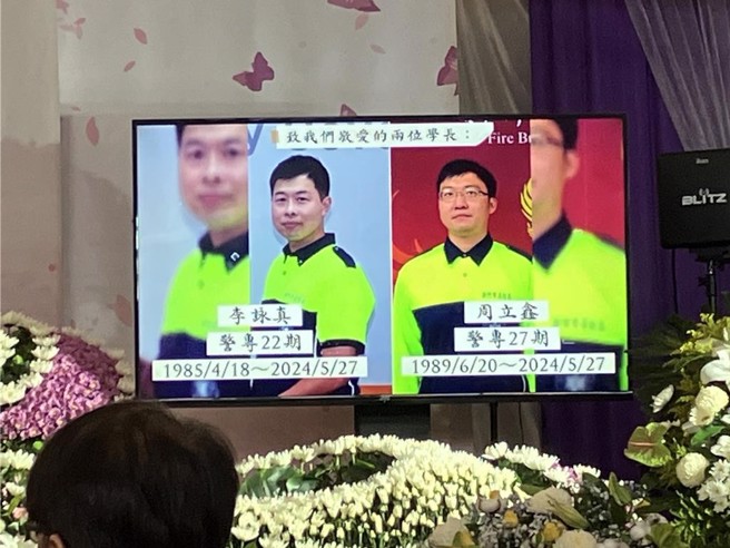 新竹市消防員李詠真和周立鑫，因去（2024）年「晴空匯」火警中不幸殉職。（圖／中時資料照）
