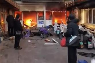 疑漏電氣爆  河北張家口市菜市場大火  釀8死15傷