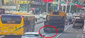 北市移动式起重机油管破裂 南京西路沿路漏油