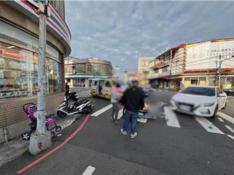 推嬰兒車走斑馬線竟遭汽車撞  3歲孫女受傷阿嬤好心疼