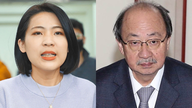 国民党立委徐巧芯（左）揭露，民进党立院党团总召柯建铭（右）透过自己随扈在2013年投资大陆，且掌握相关证据。（中时资料照合成）