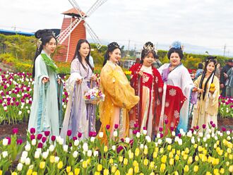 漢服賞花 中社鬱金香季30萬株迎賓