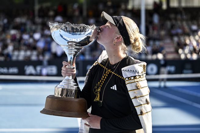 丹麦女将陶森摘下奥克兰女网赛冠军。（美联社资料照）