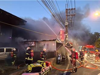 樹林機車行清晨大火濃煙狂竄    「這四區」一度發空品通報